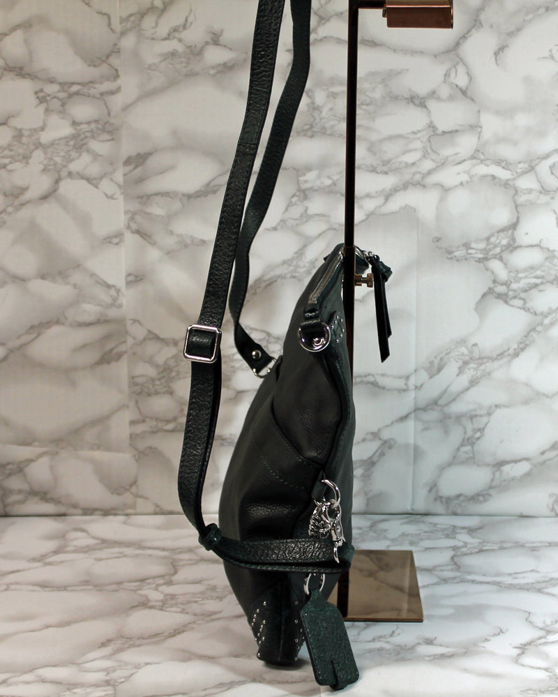 Olivia Harris Large Leather Messenger Crossbody Bag Purse | eBay